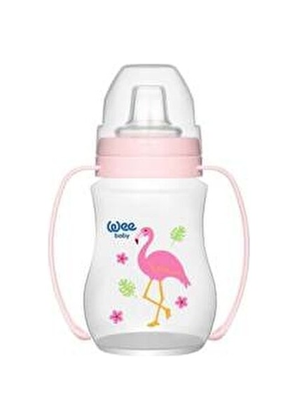 Antikolik Akıtmaz Kulplu PP Alıştırma Bardağı 250 ml Mavi 6+ Ay Bebekler İçin fırsatları