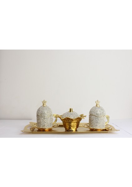 Ikili Swarovski Taşlı Fincan Takımı