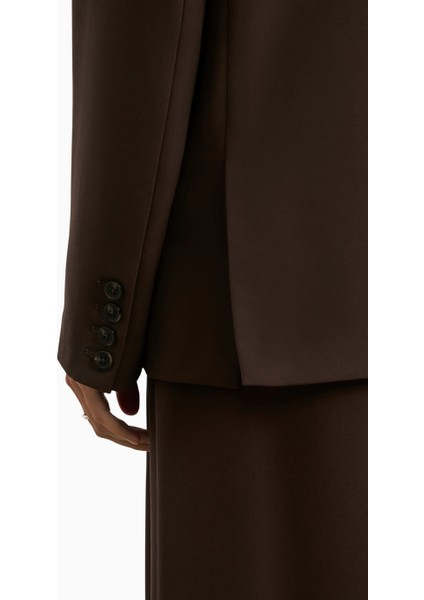 Dropped Waist Double Breasted Blaze Oversize Kadın Ceket