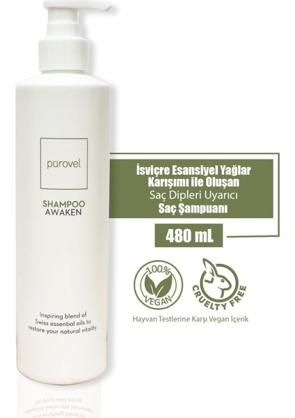 Awaken Shampoo 480 ml - Saç Dipleri Uyarıcı