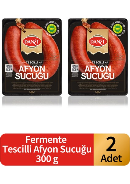 Tescilli Afyon Sucuğu I Fermente I 300 G x 2 Adet