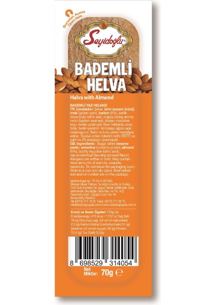 Yaz Helva Bademli 70 gr Seyidoğlu