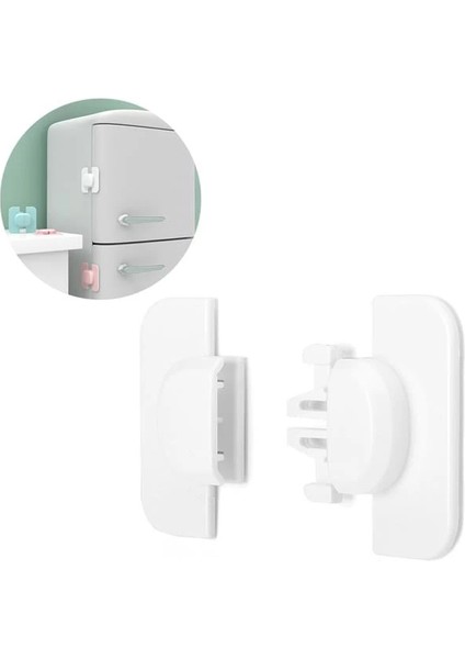 SN-28750 Geçmeli Tip Buzdolabı ve Dolap Için Çocuk Güvenlik Kilidi Yapışkanlı