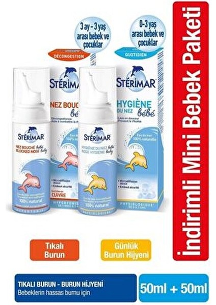 Isotonic Baby Burun Spreyi 50 ml + Hipertonik Baby Burun Spreyi 50 ml