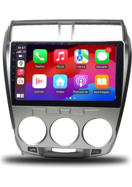 Honda City Manuel Klima 2011/2016 Androidauto/carplay Multimedya