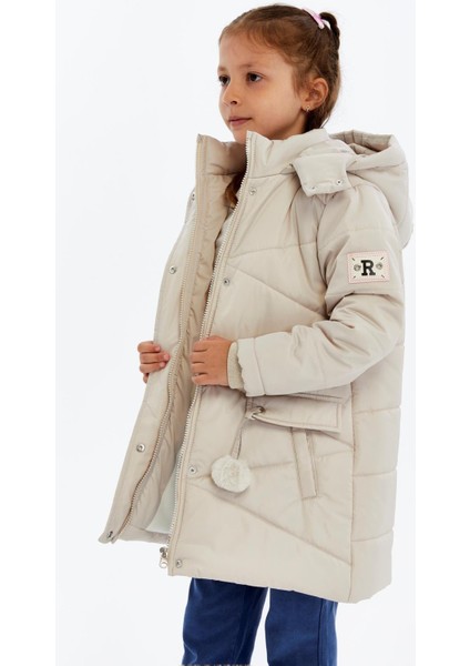 Kapüşonlu Kışlık Ponpon Detaylı Kız Çocuk Kaban 51354 indirimleri