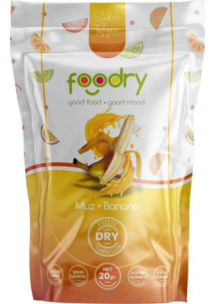 Freeze Dried Muz – Dondurularak Kurutulmuş Muz 20 gr