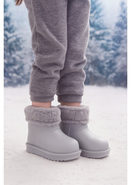 Su Geçirmez Içi Kürklü Kız Çocuk Eva Yağmur Kar Botu