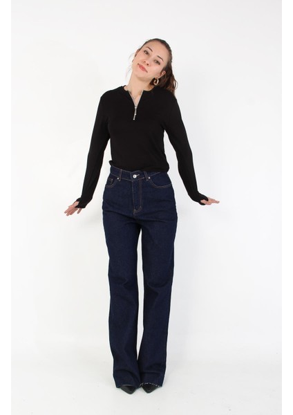 6492 (N-1783) Fermuarlı Uzun Kol Parmak Geçirmeli Body fırsatları