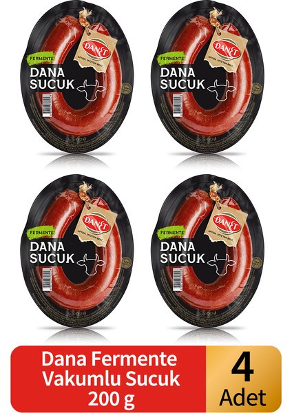 Dana Sucuk Fermente Vakumlu Kangal 200 G x 4 Adet
