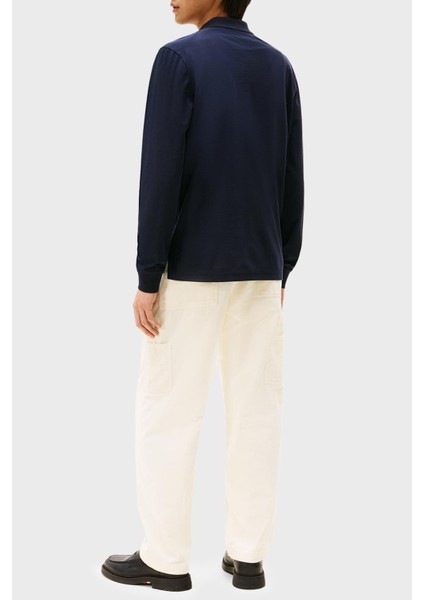 Pamuklu Regular Fit Yarım Fermuarlı Polo Yaka Sweat Erkek Polo Yaka Sweat MW0MW44244 Dw5 modelleri