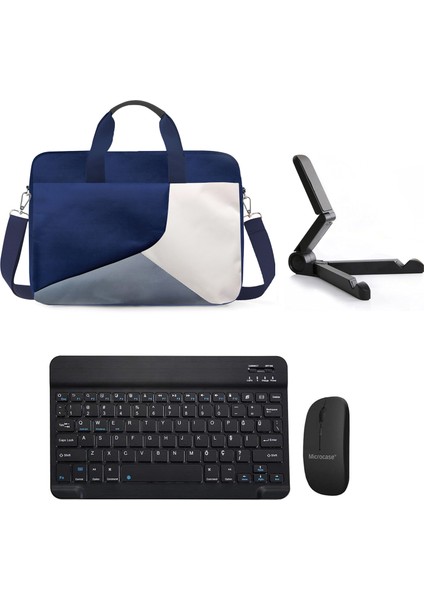 Samsung Galaxy Tab S10 Lite Tablet Için Tablet Çanta + Bluetooth Klavye + Mouse + Tablet Standı Siyah- AL4234