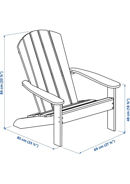 Klöven Şezlong Koyu Kahve Mindersiz fiyatları