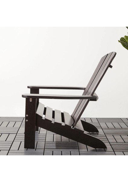 Klöven Şezlong Koyu Kahve Mindersiz fırsatları