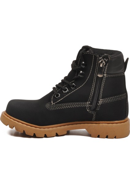 Siyah Nubuk Kaymaz Unisex Çocuk Bot 921 F fırsatları