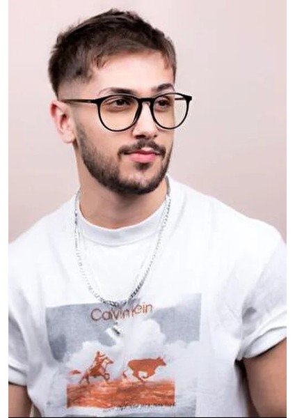 Erica Siyah Mavi Işık Filtreli Koruma Gözlüğü Hafif TR90 Çerçeve ile