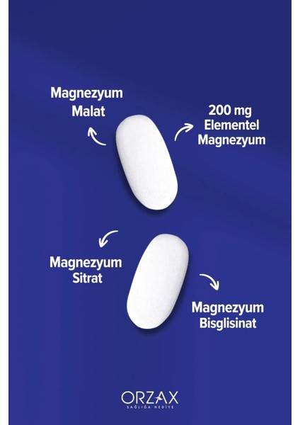 Ocean ExtraMag Üçlü Magnezyum Kombinasyonu 60 Tablet modelleri