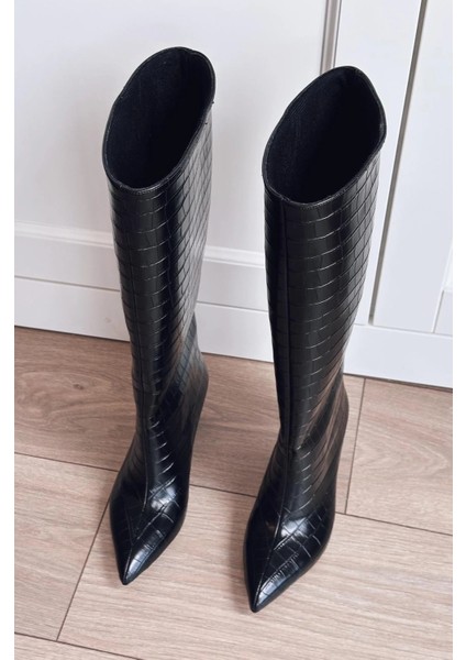 Gwen Desenli Kadın Çizme Siyah fırsatları