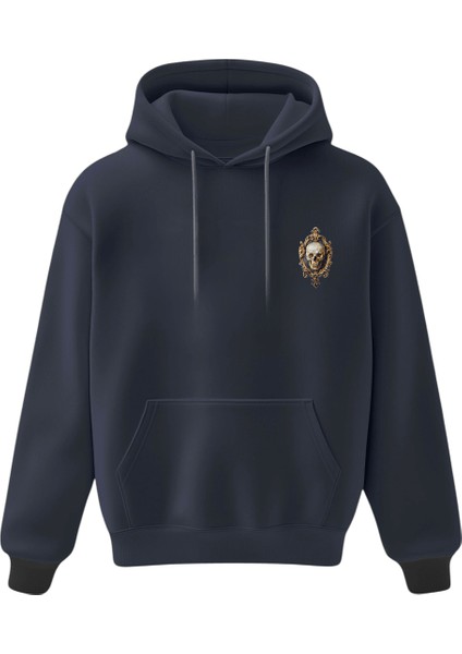 Altın Çerçeveli Son Oversize Hoodie