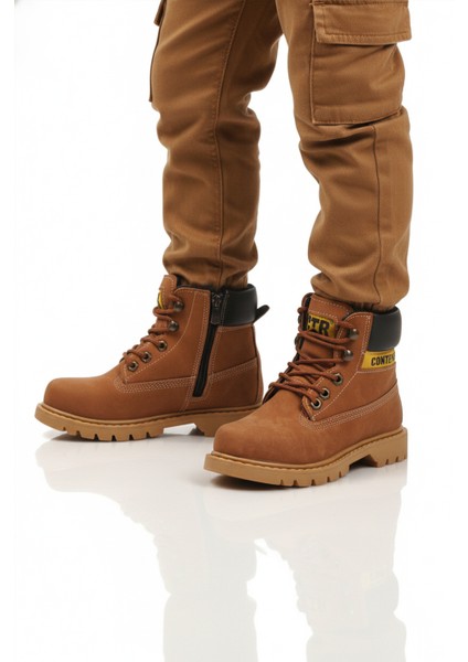 Tarçın Nubuk Kaymaz Unisex Çocuk Bot 921 F