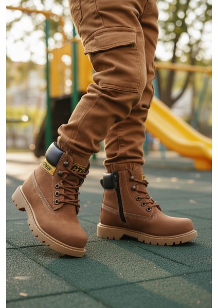 Tarçın Nubuk Kaymaz Unisex Çocuk Bot 921 F modelleri