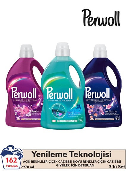 Açık Renkliler (2.97L 108 Yıkama ) ÇiçekCazibesi Koyu Renkliler (2.75L 50 Yıkama) 3'lü Set