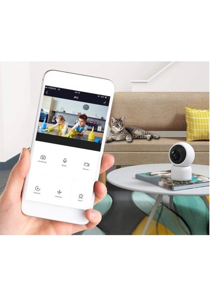 360 Derece Dönebilen Full Hd - 1080P Wi - Fi Akıllı Ip Kamera Bebek Odası, Salon, Güvenlik Kamerası fiyatları