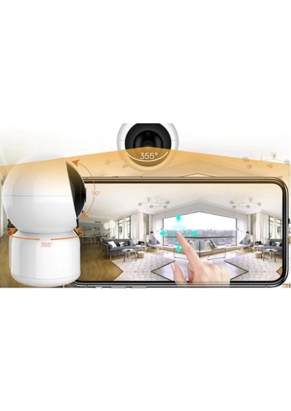 360 Derece Dönebilen Full Hd - 1080P Wi - Fi Akıllı Ip Kamera Bebek Odası, Salon, Güvenlik Kamerası fırsatları