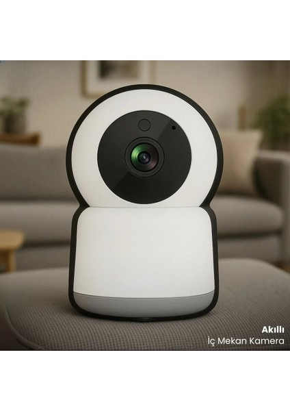360 Derece Dönebilen Full Hd - 1080P Wi - Fi Akıllı Ip Kamera Bebek Odası, Salon, Güvenlik Kamerası
