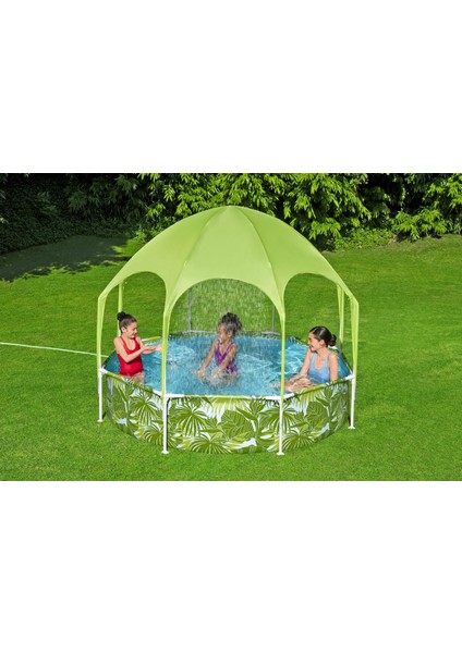 56432 Steel Pro Gölgelikli Oyun Havuzu 2.44M x 51CM fırsatları