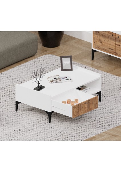 Nova&odıon Orta Sehpa ve Tv Ünitesi Ceviz&beyaz Afm 162 fırsatları