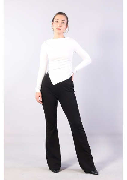 10128 Sol Eteği Büzgülü Bluz fırsatları