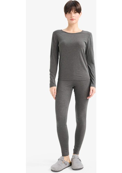 Bisiklet Yaka Uzun Kollu Üst-Fall In LOVE F5032AX25WN fiyatları