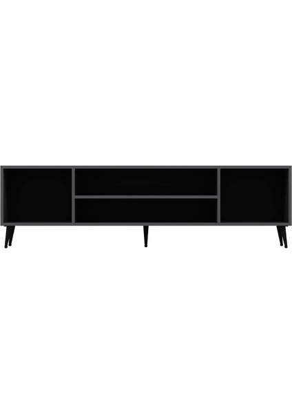 Plus Tv Ünitesi Cam Kapak Antrasit/antrasit