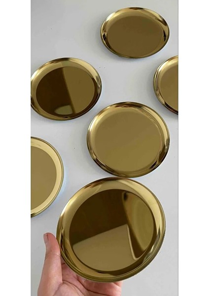 TPSE12 Manor 12 cm Metal Tatlı Tabağı 6 Adet – Şık Sunum ve Servis Seti