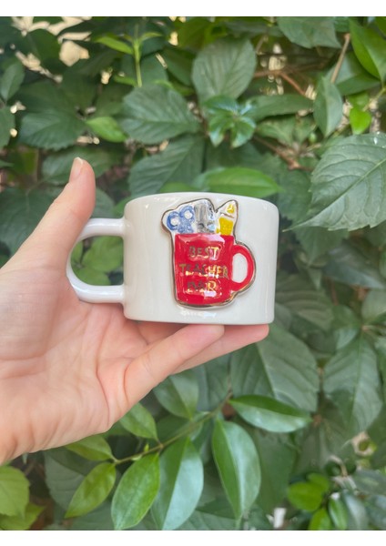 Öğretmenler Günü Hediyesi El Yapımı Seramik Fincan