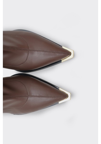 Saran Kahve Streç Topuklu Kadın Bot fırsatları