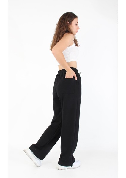 3056 Paça Büzgülü Nakışsız Eşofman Altı modelleri