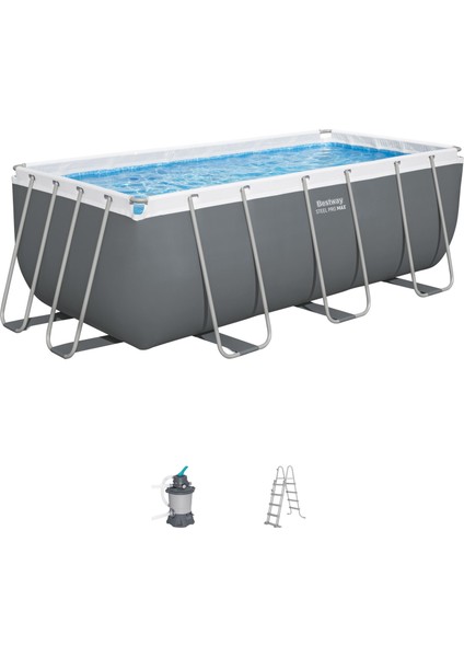 ® 56457 Power Steel™ Prefabrik Yer Üstü Havuz Seti 4,12 M x 2,01 M x 1,22 M