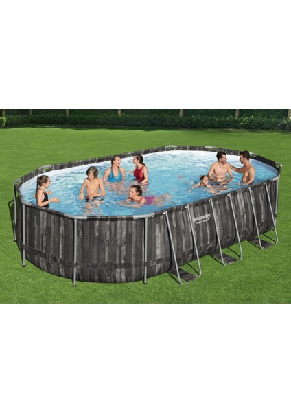 ® 5611R Power Steel™ Prefabrik Yer Üstü Havuz Seti 6,10M x 3,66 M x 1,22 M