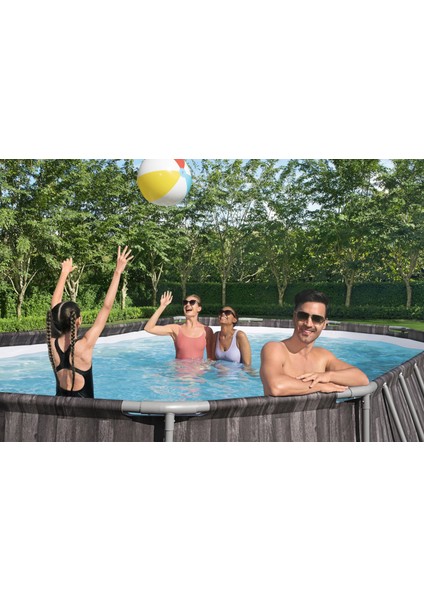 ® 5611R Power Steel™ Prefabrik Yer Üstü Havuz Seti 6,10M x 3,66 M x 1,22 M