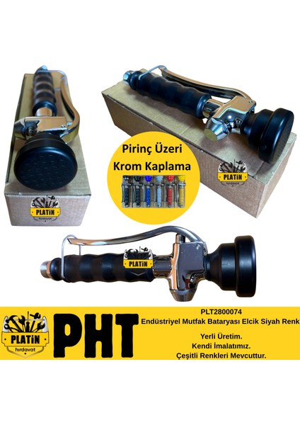 Endüstriyel Mutfak Bataryası Elcik Siyah Renk PLT2800074