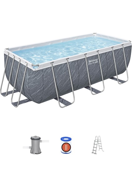 ® 56722 Power Steel™ Prefabrik Yerüstü Havuz 4,12 M x 2,01 M x 1,22 M