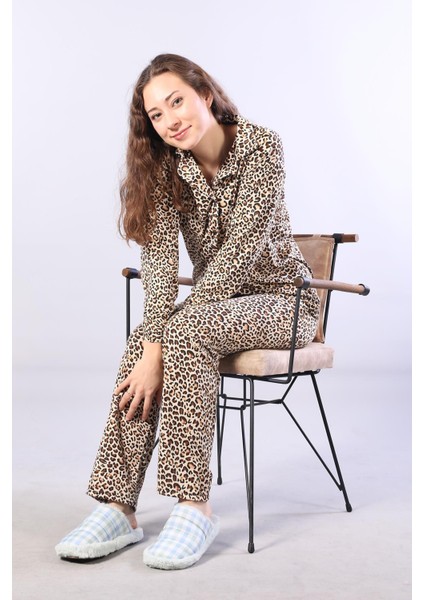 3306 Milan Soft Gömlek Yaka Uzun Kol Uzun Alt Pijama Takımı