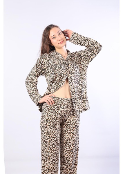 3306 Milan Soft Gömlek Yaka Uzun Kol Uzun Alt Pijama Takımı fırsatları