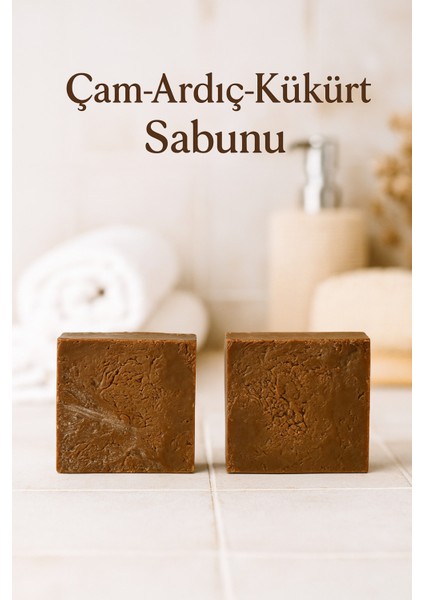 2 Adet Çam Ardıç Kükürt Sabunu – Karşıtı Derin Temizlik Sabunu 110G