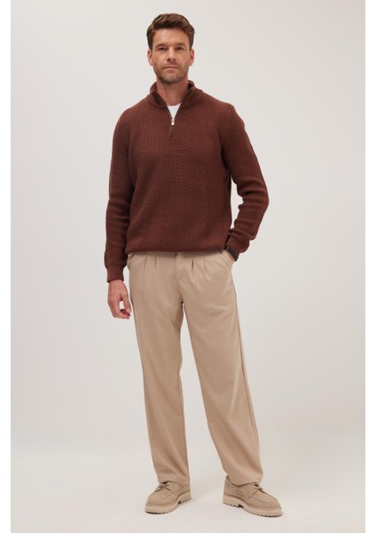 Erkek Regular Fit Klasik Kesim Normal Bel Geniş Paça Taş Pantolon fiyatları