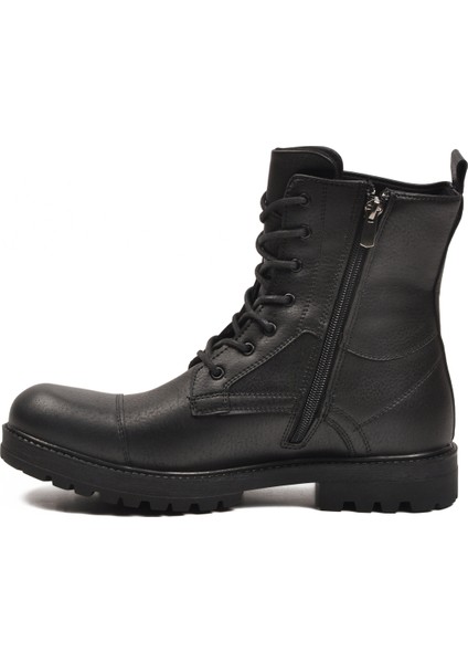 Siyah Içi Polarlı Kaymaz Bağcıklı Fermuarlı Erkek Postal Bot 347 M fiyatları