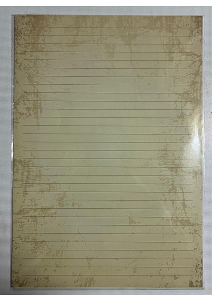 Desenli Mektup Kağıdı Tek Renk Modelsiz 15Lİ Paket+ 15 adet Desenli Mektup Zarfı