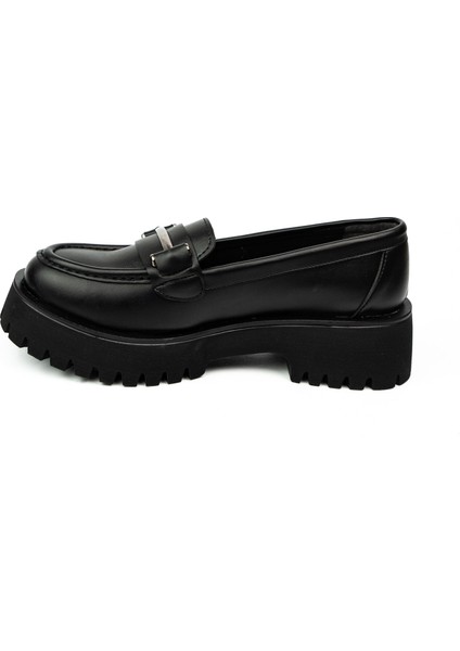 6055 Massima Siyah Kalın Taban Kollej Günlük Kadın Ayakkabı modelleri